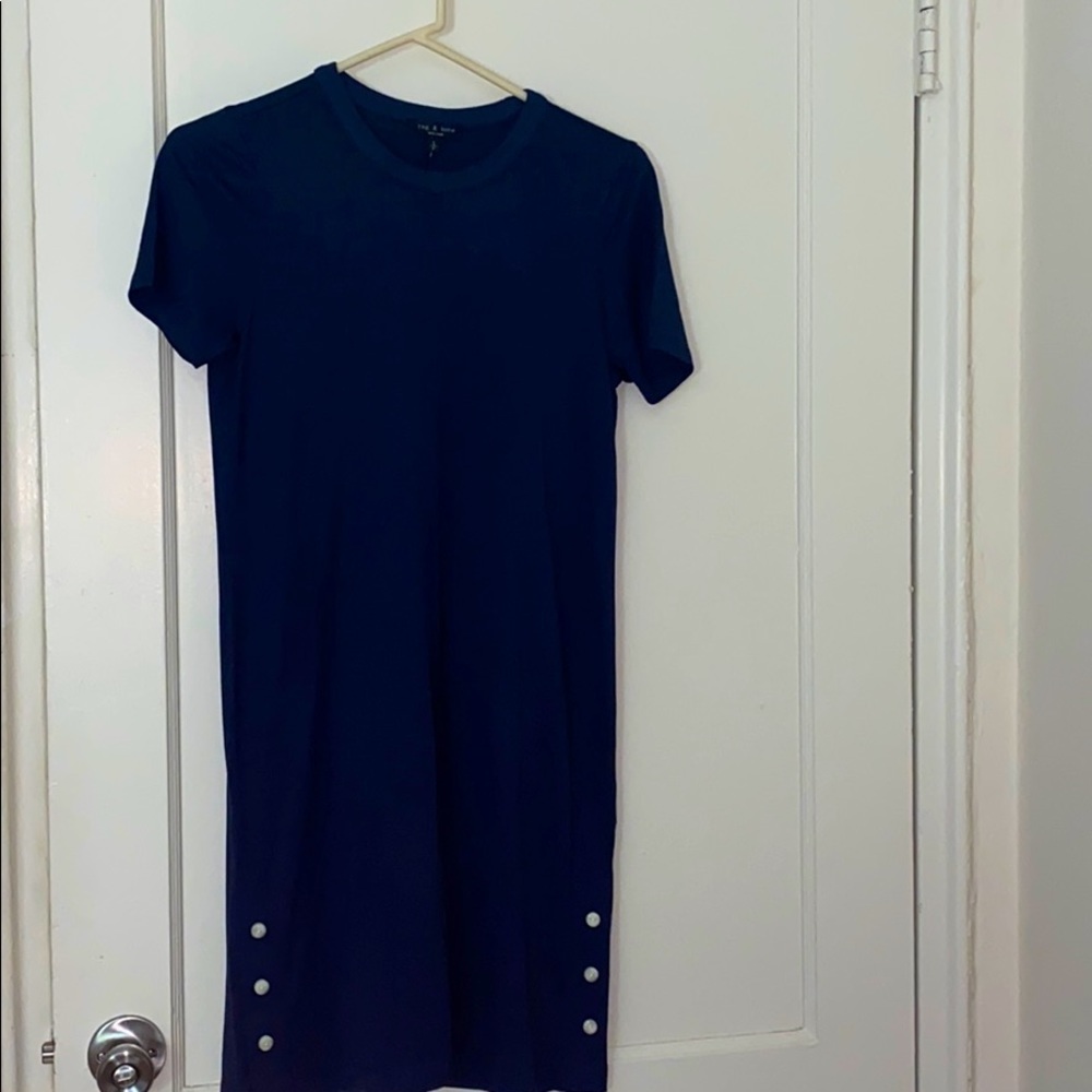 NWT Rag & Bone navy shirt dress with buttons sz: S
